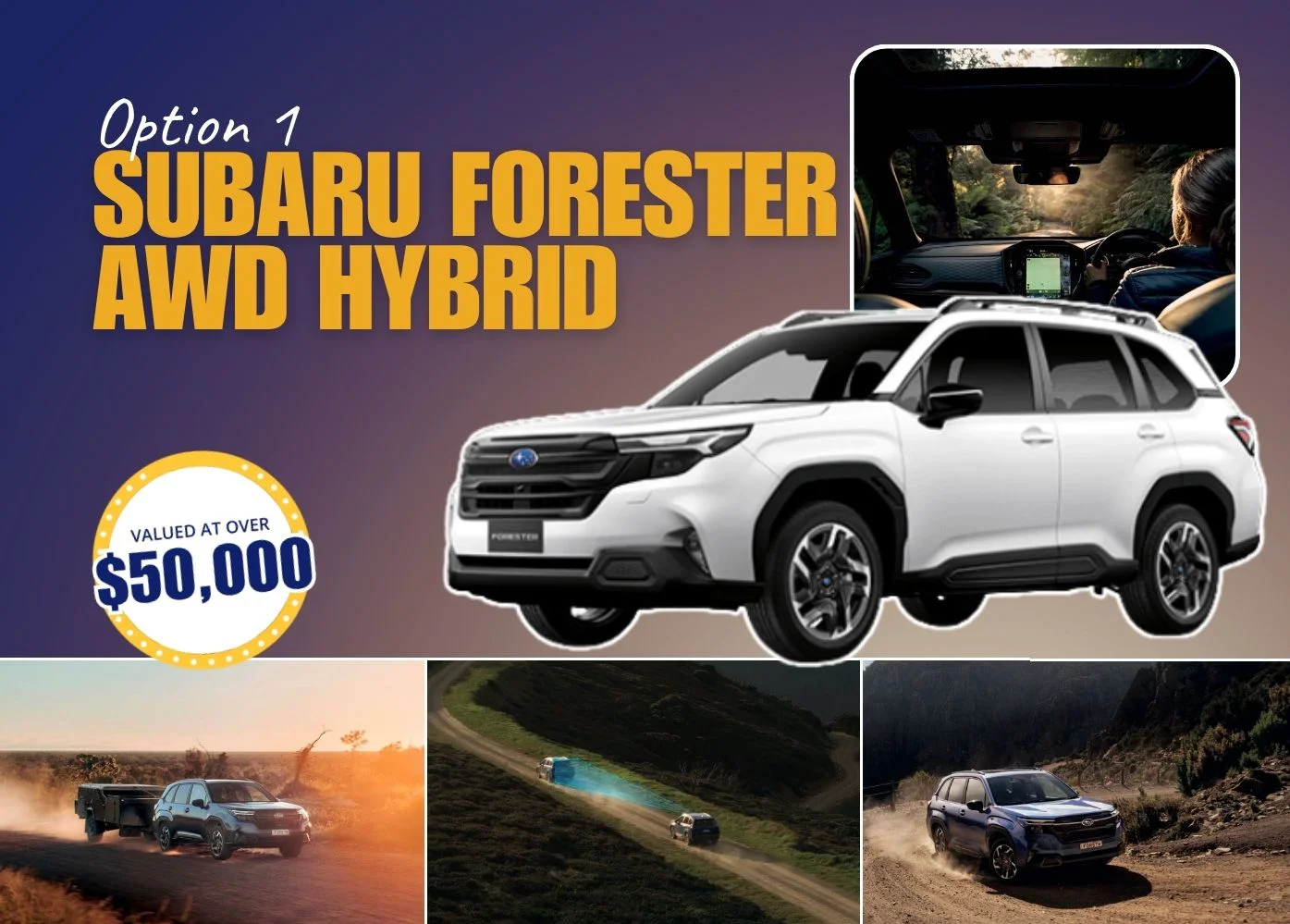 RFSA Lottery 5 main prize Subaru Forester AWD